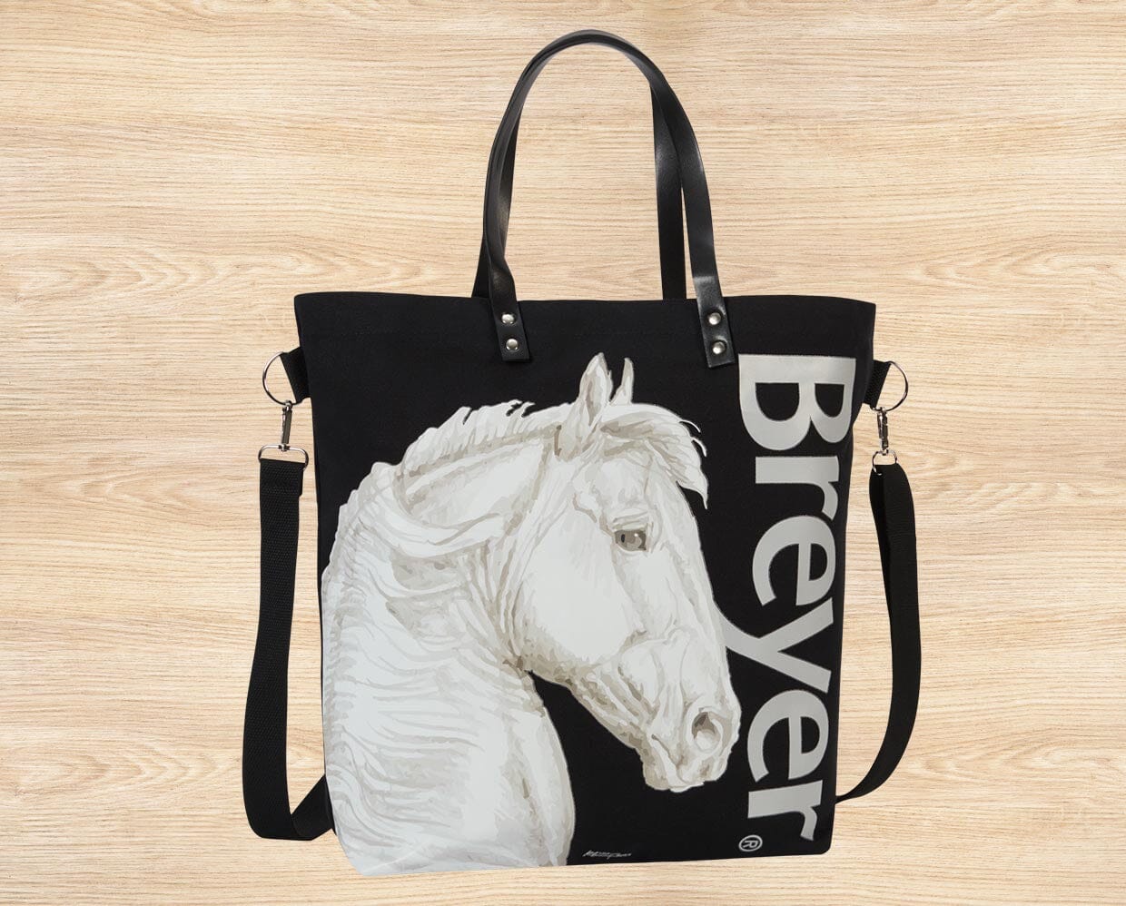 Dark Sketch Horse Tote Bag